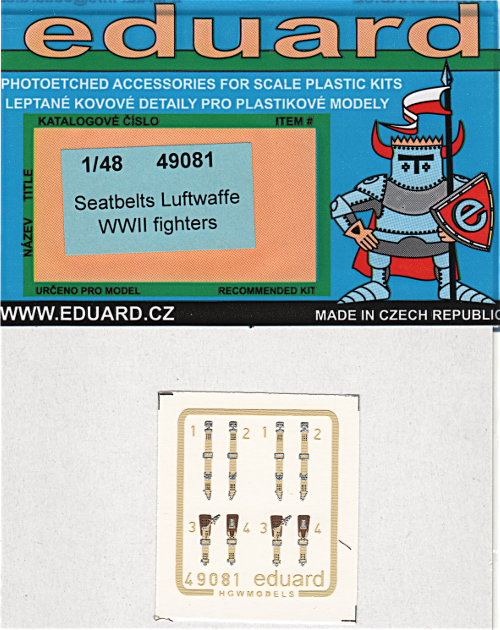 Seatbelts Luftwaffe WWII fighters - SUPER FABRIC - Eduard - 1/48