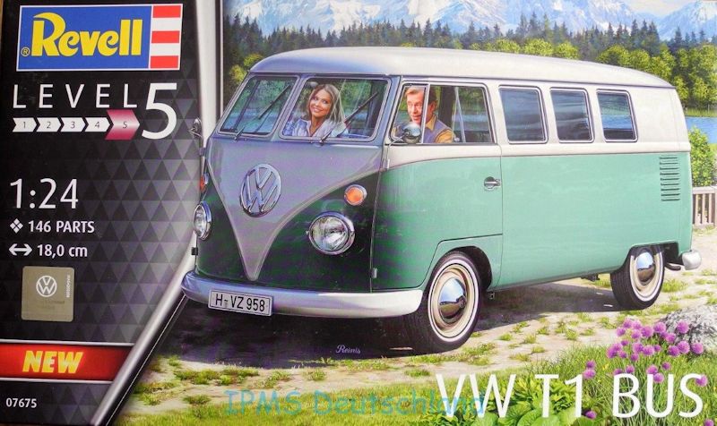 Revell VW T1 Bus Modellbausatz mit Pinsel Kleber Farben 1:24, 46,95 €