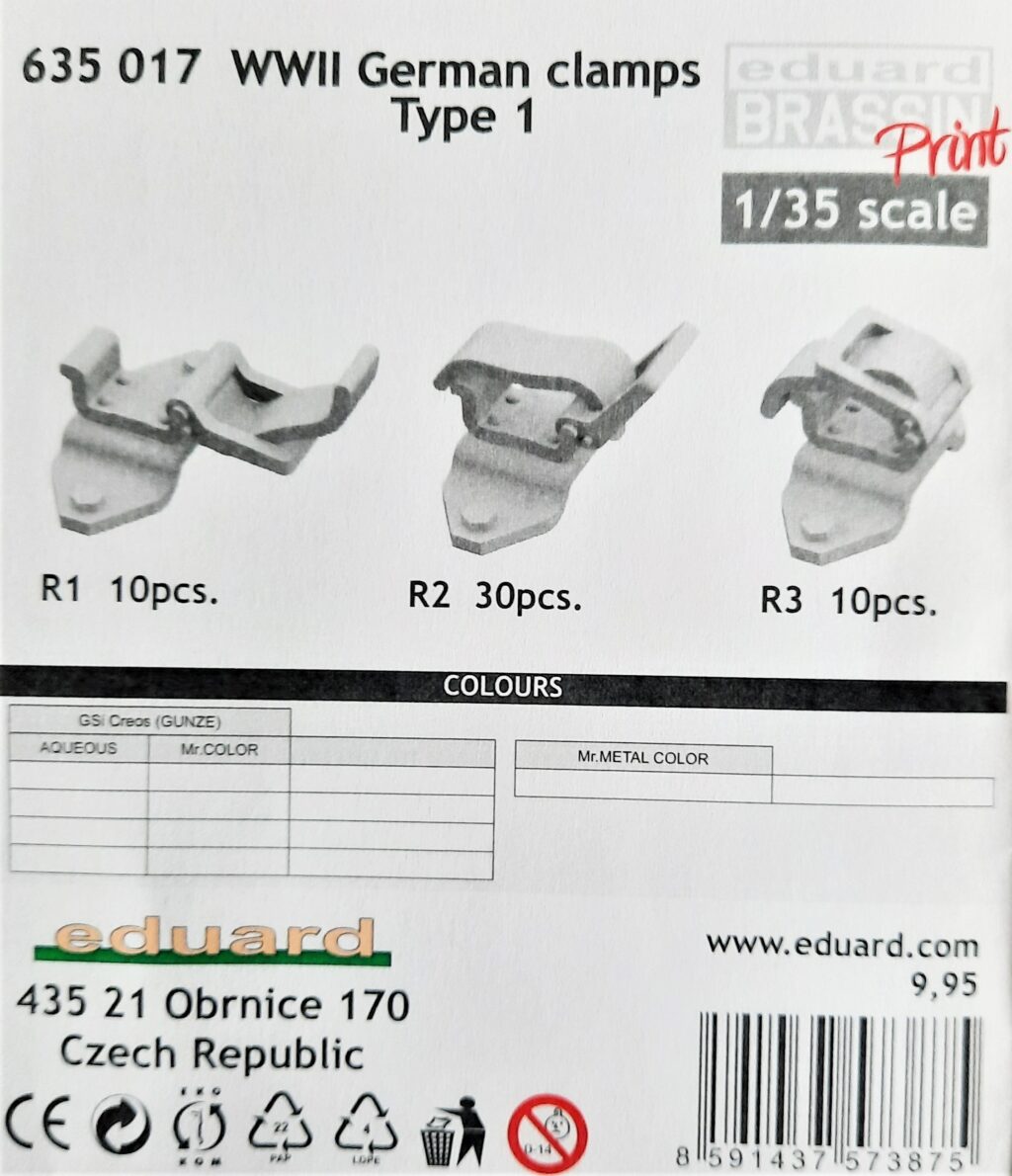 WW II German Clamps Type 1 IPMS Deutschland