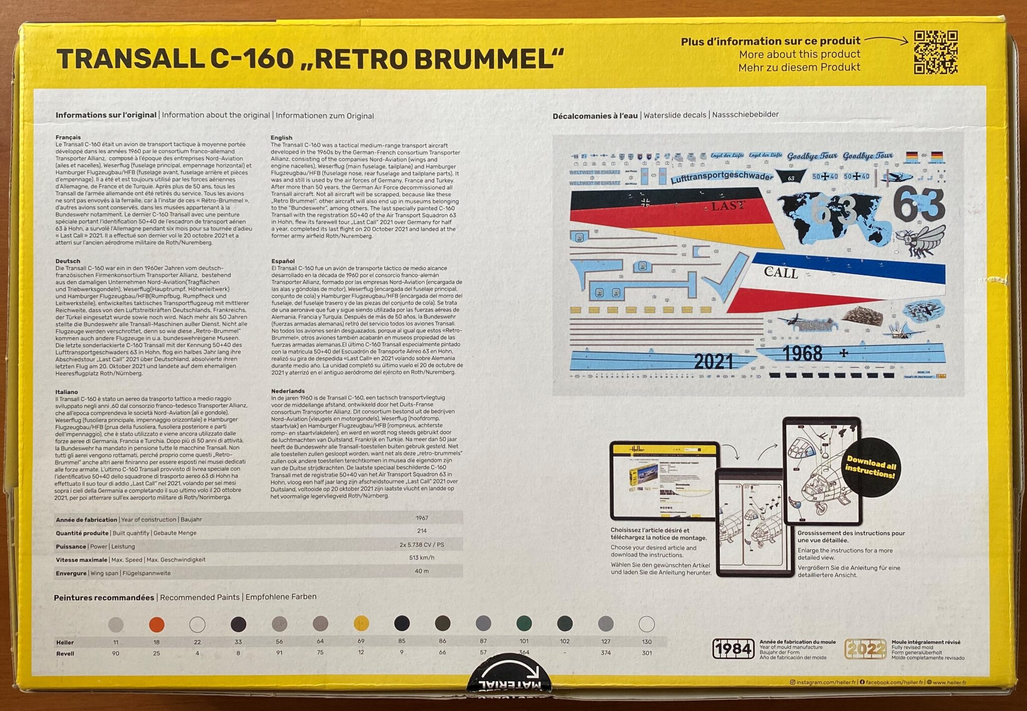 Transall Checklist Transall C-160 „Retro Brummel“ – IPMS Deutschland